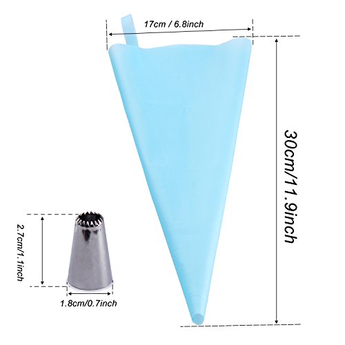 ZeWoo 32 Spritztüllen Set, Kuchen, Plätzchen, Keksen und Torten Deko Decorating Tools aus Edelstahl Icing Piping Düsen Kuchen Dekoration Tipps DIY Werkzeug - 4