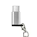Produktbild HKFV Samsung Galaxy S9 TYP C zu Micro USB Adapter USB-C Type-C to Micro USB Data USB Adapter (Silber)