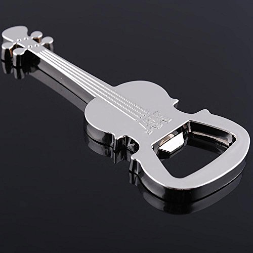niceeshop(TM) Kreative Musik Gitarre Metall Flaschenöffner (Silber) - 2