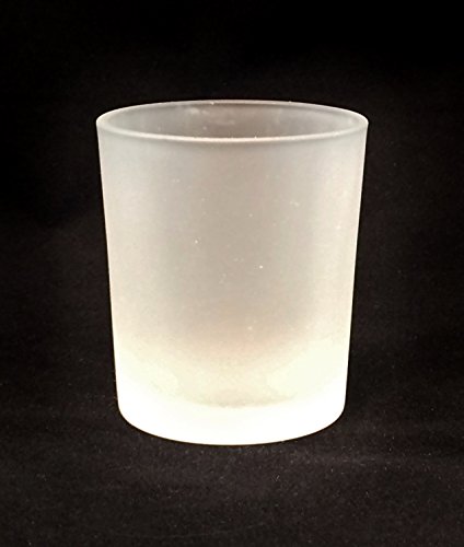 Kerzenglas PROMO Glas Vase Teelichtglas Windlicht Glasvase frosted/mattiert, 6,5 cm, 6er Set
