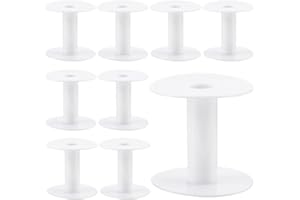 SUNNYCLUE 15 bobina de Alambre para Tejer Carrete de Cinta de Plástico A Granel de Diámetro Pequeño Rollo de Cadena de Cuerda de Hilo Vacío Organizador de Cordones de Ganchillo Línea de Encaje Carrete