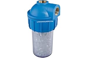 SUINGA Antikalk-Filter für Heißwasser 1/2" Heizgeräte und Boiler mit Behälter und Polyphosphatfilter.