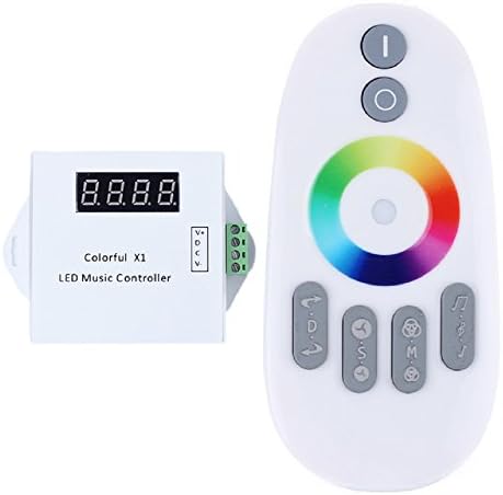 Lang boss DC5-24V WS2811/WS2812B/WS2813 Digital Music LED Controller with RF Touch Remote, Control Max 600pixels