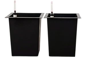 VIVANNO Bac à Fleurs en Plastique avec kit d'arrosage - 29x29x32 cm - Noir - 2 pièces