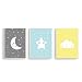 Produktbild Wandposter für Kinderzimmer, Babyzimmer Poster, Wandbild, Wanddruck Kinder (DIN A4 3er-Set)