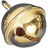 Rayher Metallglöckchen kugelförmig, 19 mm ø, gold, Beutel 10 Stück, Schellen, Weihnachtsglöckchen, Deko Glöckchen, Glöckchen 