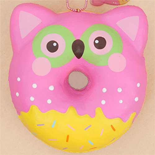Puni Maru pink owl donut squishy by Puni Maru