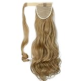 17/23 inches Fashion Long Wrap Around Ponytail Straight Curly Wavy Clip in Pony Tail Hair Extension Extensions Black Blonde Brown