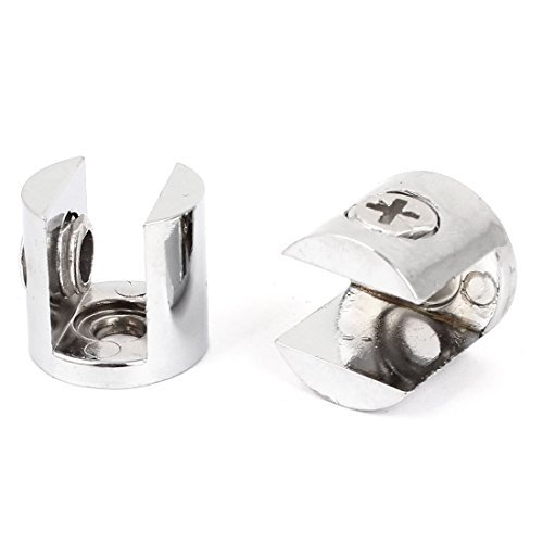 Preisvergleich Produktbild Rundboden 6mm-8mm Glasregal Clip Klemmhalter Haltewinkel 2 Stück