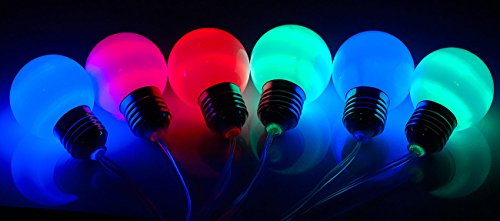 Lunartec Solar Lichterkette, 5 m, multicolor, 12 LEDs Glühbirnenform - 3