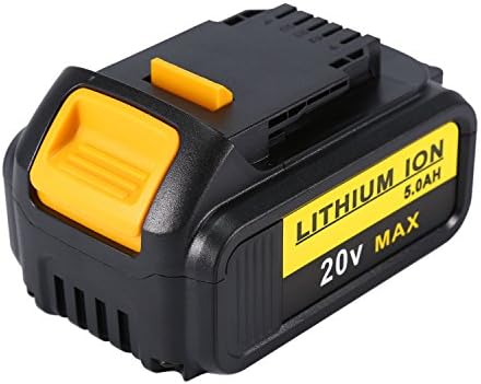 Rechargemeable Battery, 2pcs 20V 5.0Ah DCB200 Li-lon Rechargemeable Battery Replacement for Dewalt DCB200 DCB180 DCD985B DCS331B DCD740 DCB181 DCF883B DCG412, Non-original Dewalt Brand - Topgio