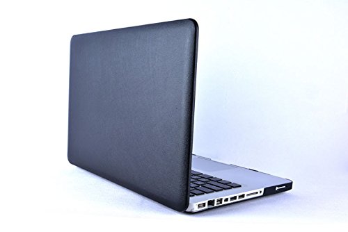 JAMMYLIZARD | Shell Cover für [ MacBook Pro 15.4″ A1286 mit CD-ROM ] Zweiteilige Hülle, Leder in SCHWARZ - 3