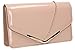Produktbild SwankySwans Damen Clutch Paris, Lackleder, Briefumschlagdesign, Nude
