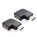 Produktbild Ochoos HDMI-Adapter (High-Speed-HDMI-Stecker auf HDMI-Buchse, 90 Grad, rechtwinklig) 2 Stück