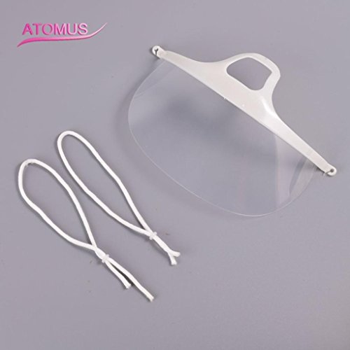 qhj 10 x Kunststoff wiederverwendbar Hygiene Sanitär Maske transparent permanent Anti-Fog Kit - 2