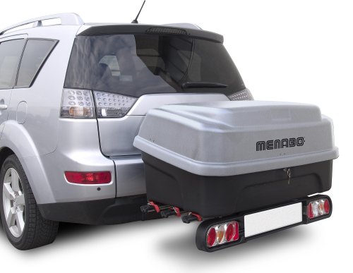 Menabo Heckträger Race III für 3 Räder klappbar + Boxxy Transportbox 330 L - 6