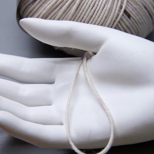 Lana Grossa Merino superfein „Cool Wool“ 805 lila-beige print 50g Wolle - 2