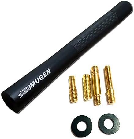 Resun 4.7 Real Carbon Fiber Aluminum Short Mugen Antenna Polished Black Universal Screws Base by Resun