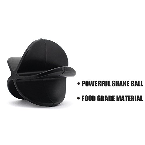 Blenderbottle, Sportflasche Trinkflasche mit Blenderball, Knopf-Design Klippverschluss & Schraubverschluss zur Dicht, Mixer für Sport, Büro und Alltag, 700ml/24oz - 6