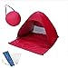 Produktbild Pop-up Strandzelt – UV-Schutz Schutzfaktor 50+ Sonnenschutz – Tragbar Einschließlich Tragetasche und Zeltpflöcke, Outdoor Beach Tent Portable Strandmuschel Wurfzelt,Red