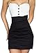 Produktbild Demarkt Sexy Dessous Clubwear Tank-Top Outfit trägerlosen Spaghetti Kleid Sexy Club-Wear Cocktail Abendkleid Kleid Damen Kleider (M, schwarz)