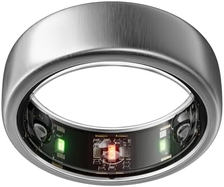 Oura Ring Gen3 Horizon - Misura 13, Brushed Titanium | Monitora sonno, frequenza cardiaca e fitness - Batteria fino a 7 giorni - Compatibile con iOS/Android - Provalo con il kit di misurazione Oura