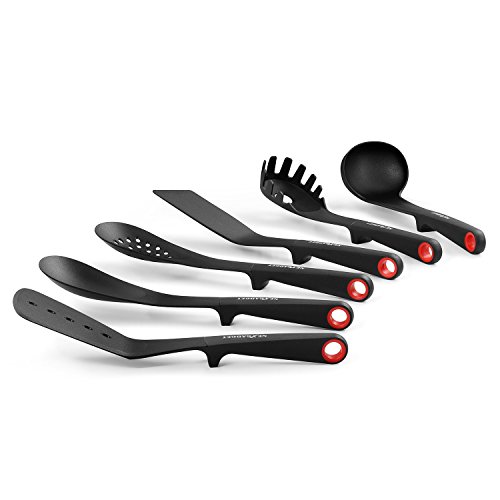 NexGadget Premium-6-Stücke Sets von Kochgeschirr mit Nylon Kochen Tools einschließlich Löffel, Turners, Tongs, Schneebesen, Schäler, Schaber - 2