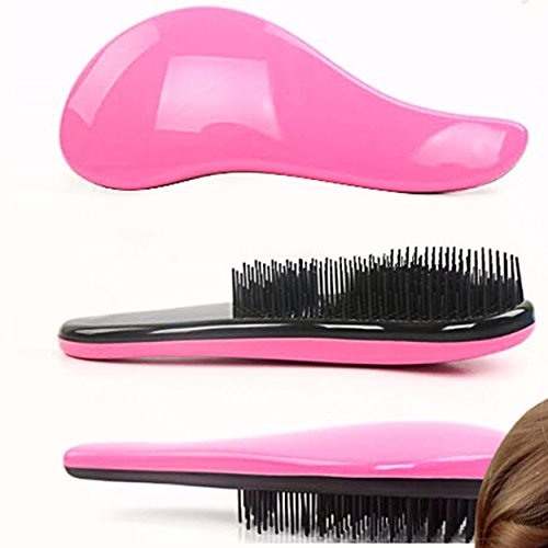 2 Stück DEtangleR Tangle Master Haarbürsten Farbe Weiss oder Pink Entwirrbürsten für perfektes Haar, 1x Pink und 1 x Weiß - 2