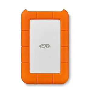 LaCie Rugged USB-C 4TB Portable External Hard Drive  USB 3.0 Compatible, Drop Shock Dust Rain Resistant, for Mac & PC Desktop Laptop, 1 Month Adobe CC and 2-Year Data Recovery Services (STFR4000800)