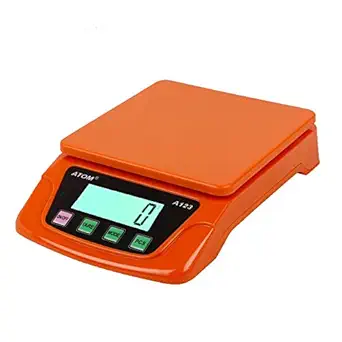 ATOM-A-123 Multipurpose Digital Kitchen Weighing Scale Measuring Upto 6 Kg of Fruits,Spice,Food,Vegetable and More with Large LCD Screen Display
