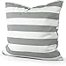 Produktbild Advogue Kissenbezüge 45x45cm Weißer Streifen Kissenhülle Sofakissen Kissenbezug mit Reißverschluss (Grau)