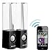 Price comparison product image Pixnor Wireless Bluetooth Colorful LED Fountain Dancing Water Mini Speakers for iPhone / iPad / Cellphone / PC (Black)
