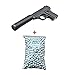 Produktbild Galaxy Pack Geschenk Airsoft Pistole G1 A Typ Colt 25 mit seinem Endschalldämpfer Metall schwarz 0,5 Joule 6 mm bis Feder 600 Kugeln Offert. – G1 A