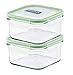 Produktbild Glasslock (2x MCSB-049, 2x 490ml) Viereckige Frischhaltedose aus Glas Mikrowellen Typ