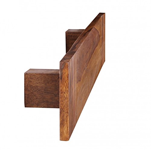 FineBuy Handtuchhalter Massivholz Sheesham 110 cm Wand-Regal Landhaus-Stil Bad-Zubehör Badezimmer-Möbel Natur-Produkt Badregal Design Handtuchständer Naturholz unbehandelt Badablage zum Aufhängen - 5