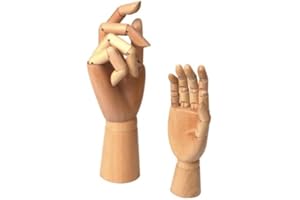 JANRAX Maniquí articulado de madera de tamaño grande y pequeño, 2 tamaños surtidos