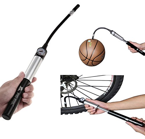 PRO STAR Portabel Mini Fahrradpumpe Dämpfer-Pumpe Minipumpe Ballpumpe Luftpumpe Standpumpe Handpumpe Schrader Presta – Lebenslange Garantie - 5