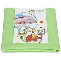 OYO BABY - Soft, Cosy, Quick Dry Water-Proof & Reusable Mat (Size: 70cm X 50cm) (28inch X 19inch) (Small) (Light Green)