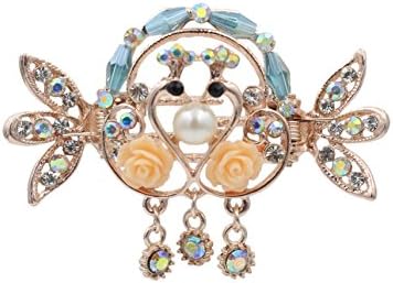 Totoroforet Kissing Swans True Love/Loving Swans Hair Clip/Hair Clip/Claw With --- Small Pendant (Sky Blue)