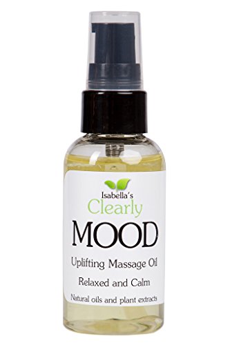 Clearly Mood, Aromatherapy Massage and Body Oil | Therapeutic Blend of Essential Oils with GrapeSeed, Jasmine, Mandarin, Rue, Rose and Geranium | Lightweight, Moisturizing and Luxurious (60ml)