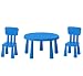 Produktbild B2C Ikea Mammut Kindertisch, Blau und Mammut Kinder Stuhl, Blau (2 Stück)