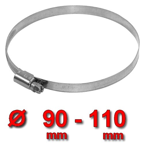 Spannbereich Bandschellen 80 – 330 Rohrschelle Rohrverbindung Schlauch -verbindungs -schelle (90 mm – 110 mm) - 2