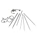 FACILLA® 16pcs Portable Ear Tongue Lip Belly Body Piercing Needles Tools Jewelries Kit