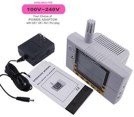 Gowe Wall Mount Digital Carbon Dioxide Monitor 0~2000ppm Indoor Air Quality Temperature RH CO2 Meter Sensor Controller