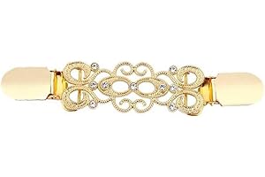 PiniceCore 1 Stück Vintage Pullover Kette Gold Farbe Pullover Clips Cardigan Clip Für Kleid Kleidung