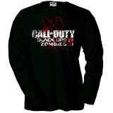 Estampado de calidad Camiseta Call Of Duty Black Ops 2 zombies manga larga (Talla: TALLA-L)