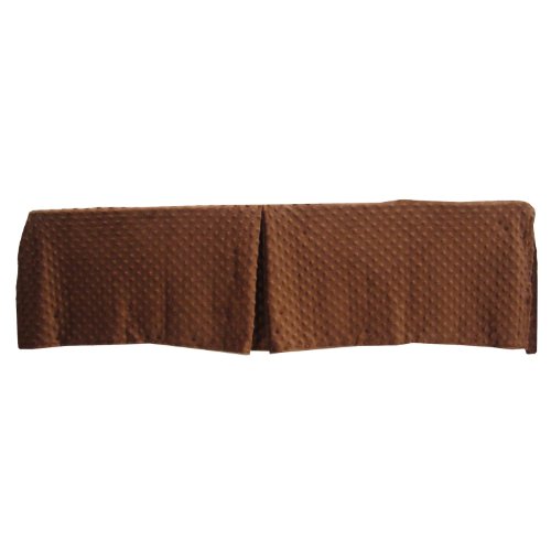 American Baby Company Heavenly Soft Minky Dot Portable/Mini Tailored Crib Skirt, Chocolate