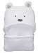 Baby Swaddle Wrap – Feelme Infant Toddler Animal Bathrobe Fleece Towel Blanket with Hooded for Bath Pool Beach Shower Gift - White Bear