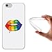 Produktbild WoowCase iPhone 6 6S Hülle, Handyhülle Silikon für [ iPhone 6 6S ] Lippen Gay Flagge Handytasche Handy Cover Case Schutzhülle Flexible TPU - Transparent