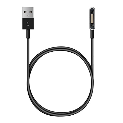 kwmobile USB Ladekabel für den Magnetladeanschluss des Sony Xperia Tablet Z2 /Xperia Z1 /Z1 Compact /Z2/Z3 in Silber Schwarz - 3